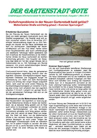 Titelseite einer Ausgabe des Gartenstadt-Boten